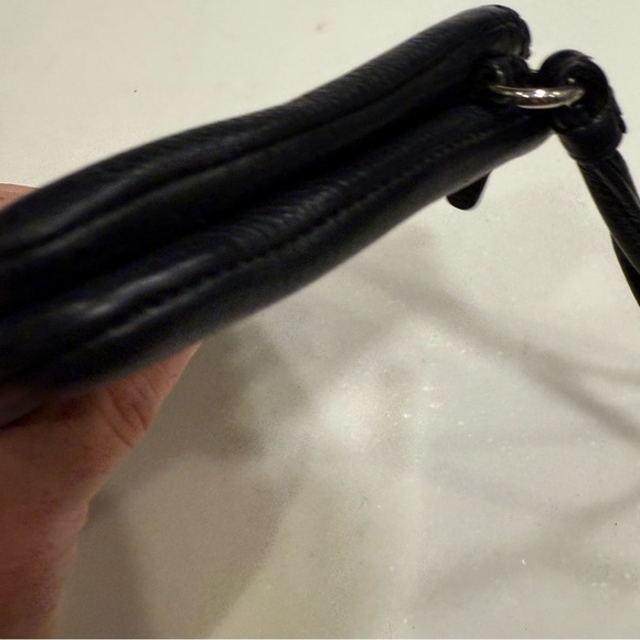 Coach Horse & Carriage Black Pebbled Leather Double Zip Wallet - Picture 6 of 12